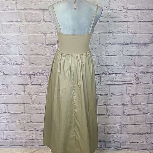 NWT Old Navy neutral fit and flare midi dress - Picture 3 of 9